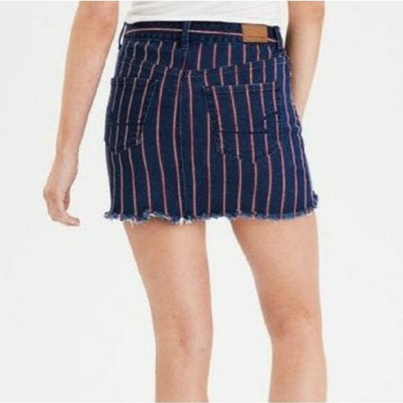 American Eagle Striped Denim Skirt 4 - Picture 2 of 3